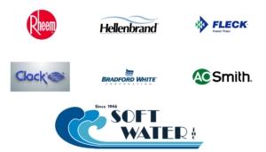 Wisconsin water filtration brands including Hellenbrand, Fleck, Clack, Bradford White, AO Smith and Rheem.